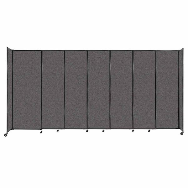 StraightWall Sliding Portable Partition 15'6" x 7'6" Charcoal Gray Fabric